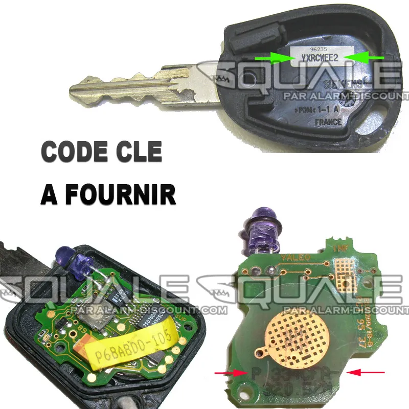 code clé clio 1 anti demarrage